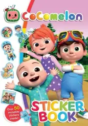 CoComelon Colouring & Sticker Book Childrens Reusable Activity Pack Full Colour