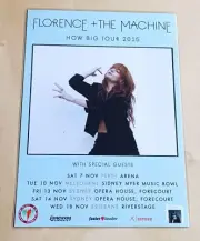 FLORENCE AND + THE MACHINE - Australia 2015 Tour - Laminated Tour Poster - NEW!