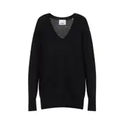 [Isabel Marant] Isabel Marant-Black Larana Silk And Cashmere Pullover-Donna 38 FR