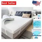 Cooling Gel Infused Memory Foam Mattress Topper - Twin XL, 2 Inch for Comfort