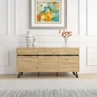 Grayson Large Buffet Sideboard 3 Doors Tallboy Cabinet Bedroom Storage Drawers