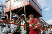 Second placed Patrick Depailler Tyrrell alongside race winner- 1978 Old Photo 1