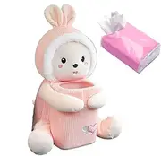 Car Tissue Box Holder | Cute Animal Automotive Garbage Cans 2-in-1 | Funny Car Accessories, Creative Car Trash Can for Automotive, Traveling, Outdoor