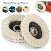 5"x7/8" Wool Flap Felt Wheel Disc Polishing Buffing Pad Metal For Angle Grinder