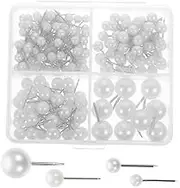 Gadpiparty 200Pcs Pearlized Bulletin Pins Straight Craft Pins for DIY Corsages for Bulletin Board Decorations Office Use Weddings Graduations and Crafting Projects