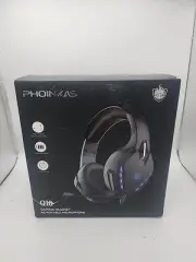 Phoinkas Q10 Blue Black Removable Microphone Wired Bluetooth Gaming Headset