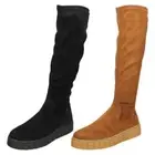 Ladies Rieker Knee High Platform Wedge Boots - W1080