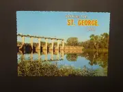 RETRO AUSTRALIAN POSTCARD- St GEORGE, QLD JACK TAYLOR WEIR