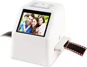High Resolution Film & Slide Scanner with 3.5”LCD Screen, All-in-1 22MP, 1080P LCD Screen, Digital Film Converter, Converts 35mm, 126, 110, Super 8 Films, Slides, Negatives to JPEG