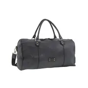 Pierre Cardin Pierre Cardin Smooth Leather Overnight Bag Luggage Weekend Duffle Black