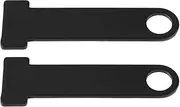 Qii lu Helmet Strap D-Ring Lock Stainless Steel Motorcycle, Steel Ring Lock Universal (Silver & Black)