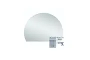 Thermogroup Hamilton D Shaped Polished Edge Mirror - 1500x1100mm Glue-to-Wall and Demister HD1511GTD