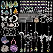 DIY Suncatcher Making Kit 400pcs Prism Rainbow Crystal Sun Catchers with Chain Hook for Adults Easy Hanging Art and Crafts Butterfly Sun Catchers Making Supplies for Window Home Garden Decorations