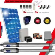 RITROX ECO Farm Full Solar Powered Double Swing Gate Opener/Motor Keypad New