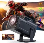 HaiZR Mini Portable Projector with 5G WiFi6 BT 5.0 Android 11 Support, 1080P Sma