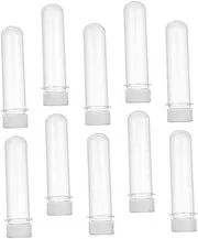DECORNIJIA 10Pcs Clear Plastic Storage Tubes with Lids Portable Candy Test Tubes Reusable Containers for Beads Items for Home Use and Organization