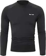 [Labbe] Men's Rash Guard Long Sleeve Quick Dry Swim Shirt Performance Water Surf Swimming Shirts