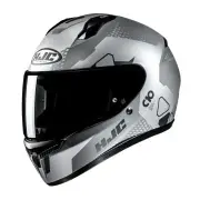 C10 Aspa Black Grey Silver Full Face Helmet