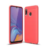 MCC Slim Samsung Galaxy A30 2019 Carbon Fibre Soft Carbon Case Cover A305 [Red]