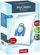 Miele GN HyClean 3D Vacuum Cleaner Dust Bags for Complete C2/C3, Classic C1, S8,/S5/S2 Vacuum Cleaners, Pack of 4