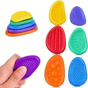 Fidget Toys, Sensory Stones, Fidget Toys, Stress Relief Toy, Sensory Stone, Emotional Soothing Toy, Sensory Stones, Stress Soothing for Children and Adults, Pack of 9