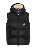 Moncler Oust Hooded Quilted Shell Gilet - Black - 5, Men's Designer Gilet, Male - 5 5