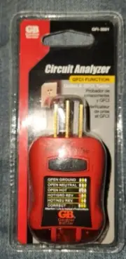 GB Circuit Analyzer: GFCI Function Outlet & GFCI Tester - #GFI-3501