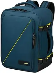 [American Tourister] Take2Cabin - Ryanair 3-Way Reisetasche, 40 cm, 25 L, Blau (Harbor Blue)