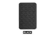 1x Suction Cup Wall Stand Mat Silicone Phone Holder Square Anti-Slip Case BLACK