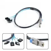 External Mini SAS 26pin SFF-8088 Male to 4x 7Pin Sata Hard Disk Data Cable 1m