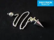 The Prophecy Silver Solid Metal Precision Pendulum with Chain Dowsing Divination