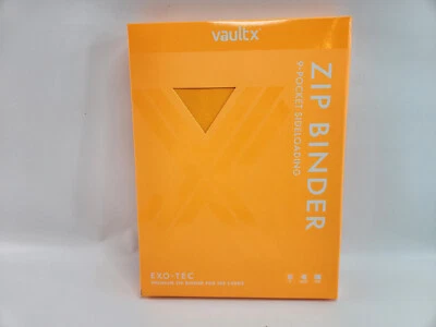 Exo-Tec Zip Binder Neon Orange 9-Pocket Exo-Tec Vault X New in box