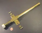 FIXTURE #1441-12"-BP PULL-OUT CLOSET ROD, STEEL, BRASS-PLATED, 9-1/2" EXTENSION