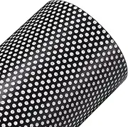 JSCARLIFE Black One-way Perforated Vinyl Window Privacy Film, Durable Mesh Stickers Room Privacy Window Stickers Office Glass Door Sticker Decoration (50CMX500CM)