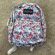 JanSport Superbreak Big Student Petal to the Metal Backpack New Floral Pink Blue
