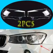 2Pcs For BMW X3 X4 X3M X4M 2015-17 LH&RH Side Headlight Lens Cover+Sealant Glue (for: BMW)