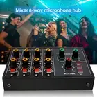 Mix-428 Mini Mixer Durable 60hz Audio Cutting High Fidelity Sound Mixer Easy Use