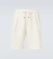 [Brunello Cucinelli] Brunello Cucinelli Linen gabardine bermuda shorts UK 32 white