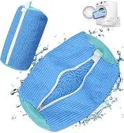[Toffos] Shoe Washing Bag for Washing Machine,Shoes Cleaning Bag，Reusable Shoe Washing Bag for All Shoe Types and Sizes(Blue 2pcs)