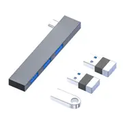 Usb-C To Dual Usb Adapter Silver