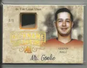 2017-18 In The Game Used Hall Of Fame Gold Glenn Hall 2 Color Jersey #ed 1/ 1