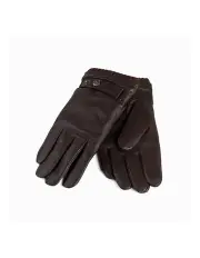 [Ozwear Ugg] Silver Stud Tab Touch Screen Glove in Chocolate