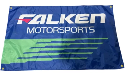 Falken Motorsports Flag Banner for Workshop Shed Man Cave Old School Jdm