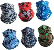 [ANDRESLAD] 6-pack Fashion Face Mask Neck Scarf Wrap Breathable Sports Dust Mask Sun-proof Neck Gaiter