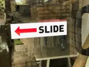 Slide sticker for glass sliding door warning sticker decal business shop home