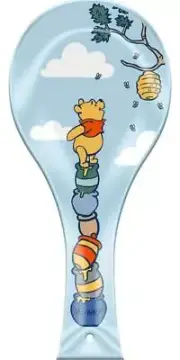 Silver Buffalo Winnie the Pooh Stacked Honey Ceramic Spoon Rest, Kitchen Holder