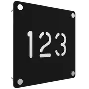 ProtectorAl 280 x 280mm Black Aluminium Cut Through Custom House Sign