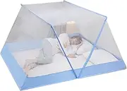 Mosquito Net Foldable Mosquito Net, Foldable Portable Garden Mosquito Net, Free-Installation of Mosquito Net (Color : Blue-2, Size : 80x190x80cm)