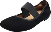 [XINXINIO] Women's Vintage Artistic Square Toe Ballet Style Breathable Lambskin Flat Shoes