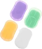 SUPVOX Portable Soap Sheets Travel Hand Washing Slices Wormwood and Lemon Scents Compact and Lightweight for Outdoor Activities Public Toilets and Hotels